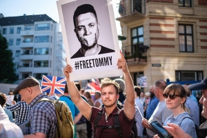 Tommy Robinson demonstration in Copenhagen, Denmark #freetommy