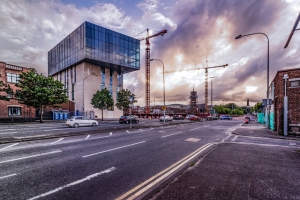 ULTRA WIDE ANGLE VIEW OF THE UNIVERSITY OF ULSTER BELFAST CAMPUS [ YORK STREET ]-125076