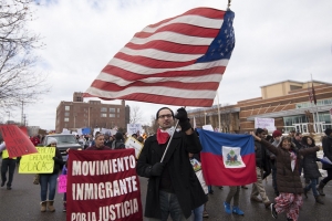 Marching in support of immigrants