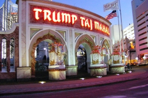 Failed Trump Taj Mahal (named after Taj Mahal built by muslim ruler of India), Atlantic City, New Jersey, United States