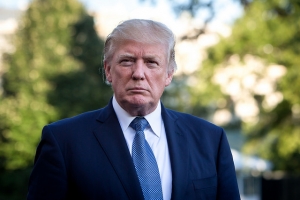 Donald Trump on the South Lawn, White House