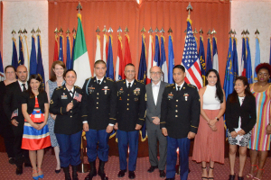 Soldiers and spouses from the Vicenza Military Community in Italy became naturalized American citizens 10 July 2019 