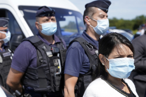 Priti Patel visits former migrant camp in Calais 12 July 2020