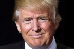 Donald Trump speaking to supporters at an immigration policy speech at the Phoenix Convention Center in Phoenix, Arizona.