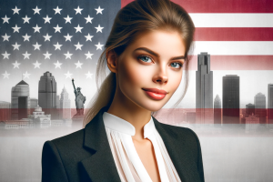 U.S. Visa Policy 2024: H1B Renewal Shift - Latvian Migrant with US Theme Background