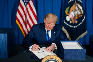 Donald Trump signing HR 133