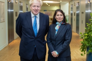 Prime Minister Boris Johnson and Home Secretary Priti Patel