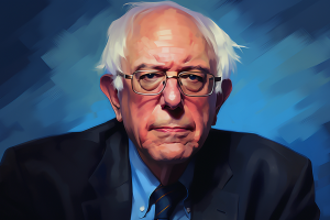 Prominent Left-Wing Jewish Senator Bernie Sanders AI Generated