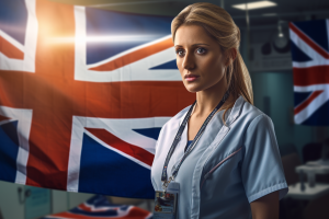 Overseas Nurse in the UK AI Generated