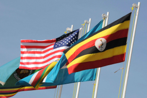 Uganda & US Flags