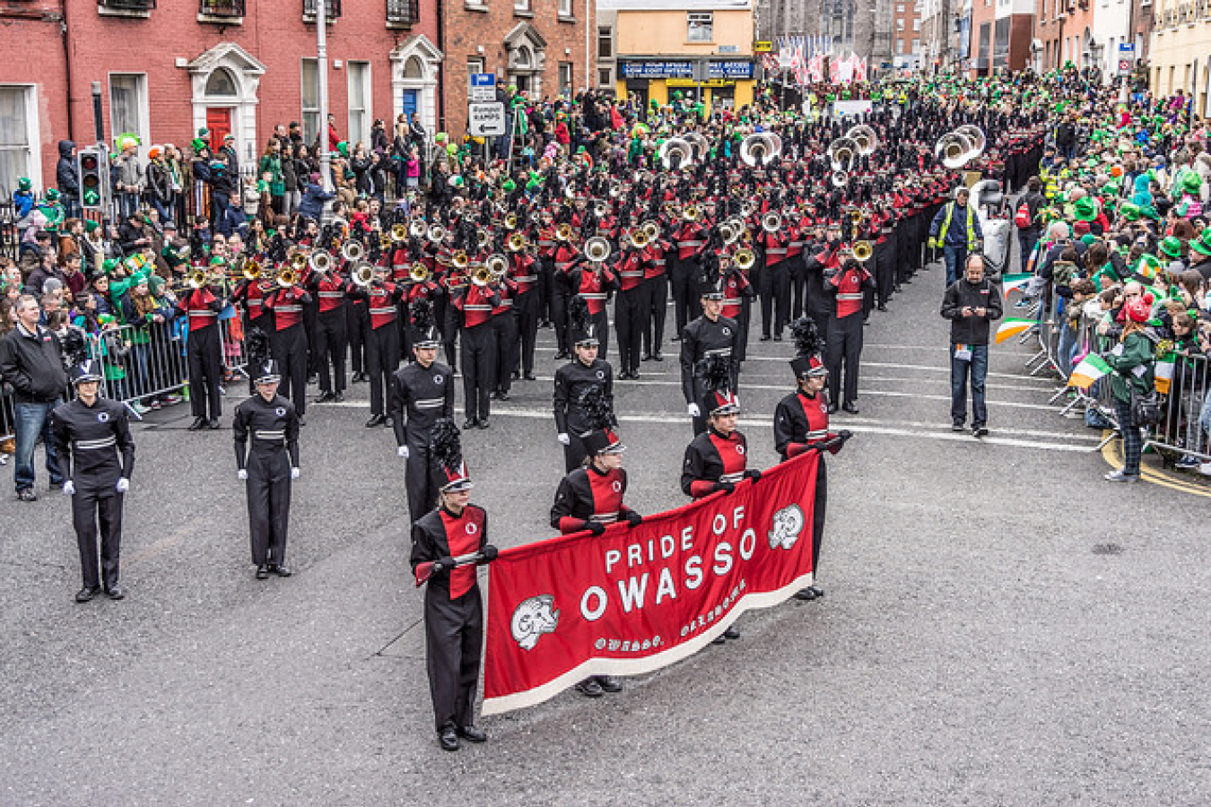 Members Of the Pride Of Owasso Took Part In The St. Patrick's Day Parade in Dublin Today