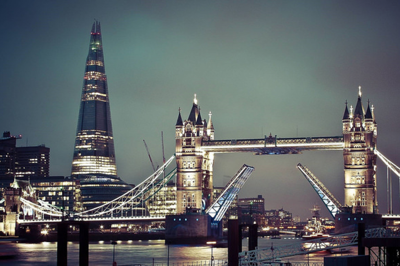 London Tower Bridge & The Shard, London, UK