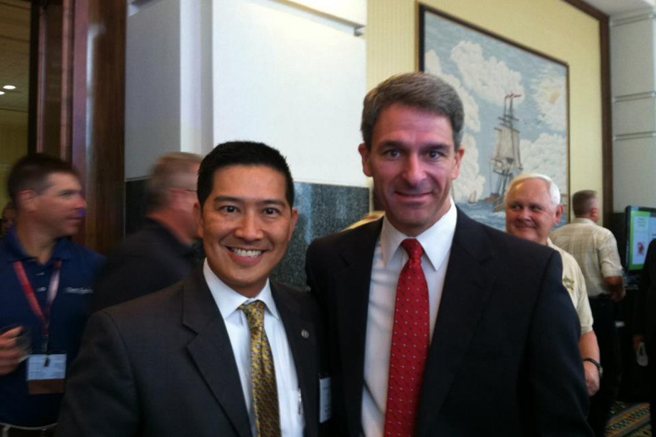 Tony Pham (left) Acting Director of ICE with Ken Cuccinelli Acting Director of USCIS