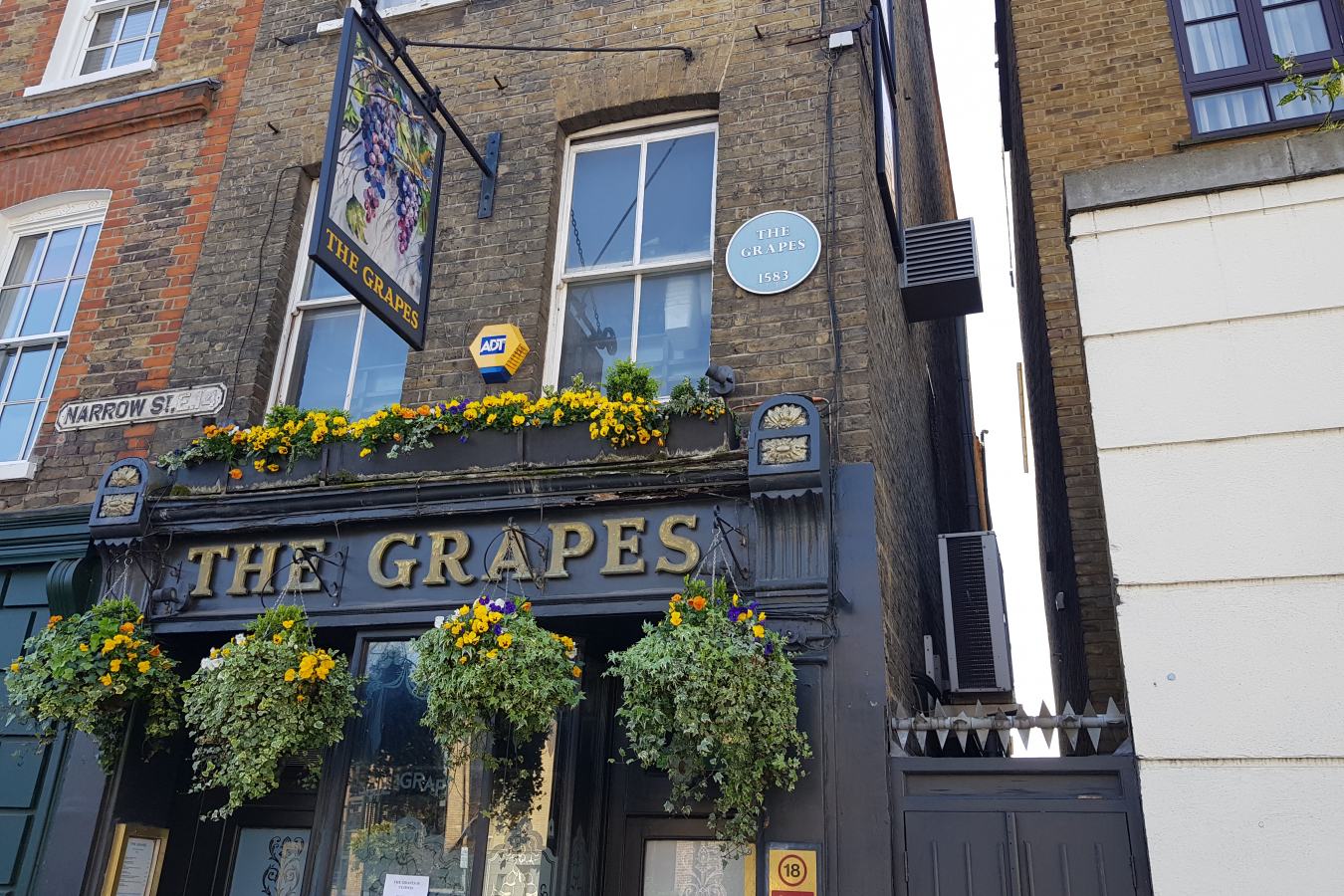 The Grapes, Limehouse, London currently closed due to coronavirus