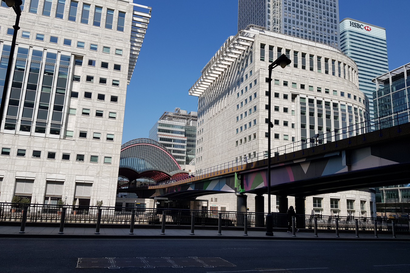 Few passengers at Canary Wharf station, London Docklands during coronavirus Few passengers at Canary Wharf station, London Docklands during coronavirus