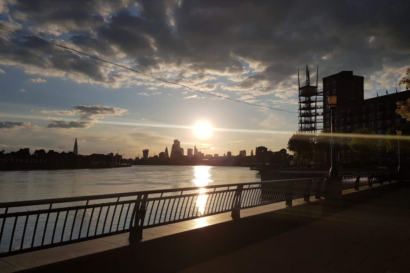 Recent Docklands and City of London scene during coronavirus