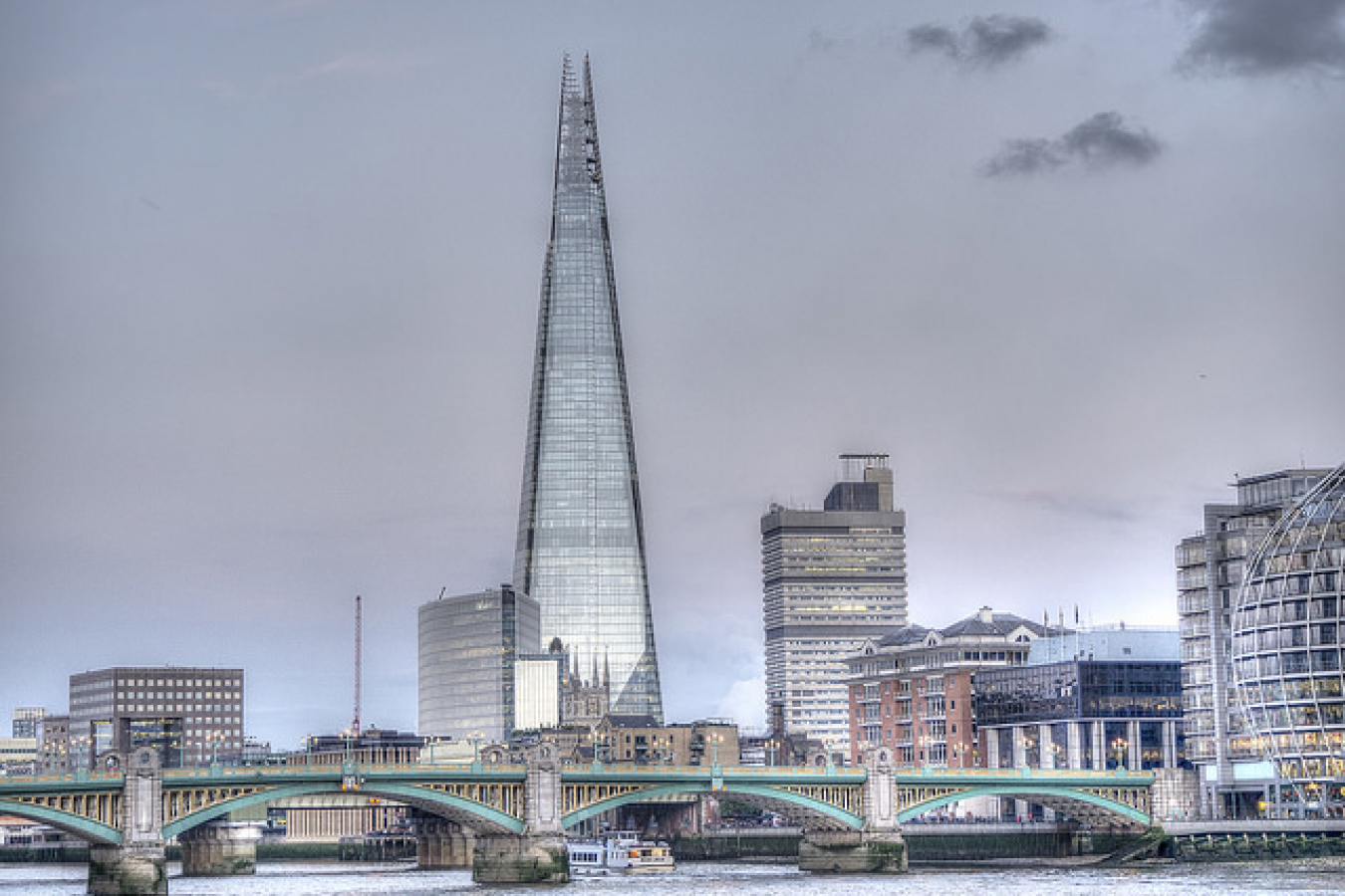 The shard in the evening light, London, UK