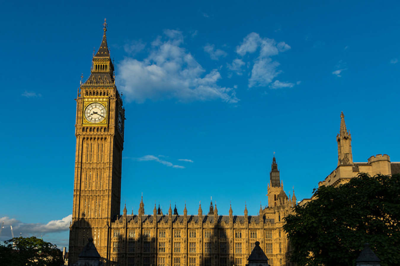 Big Ben near sunset