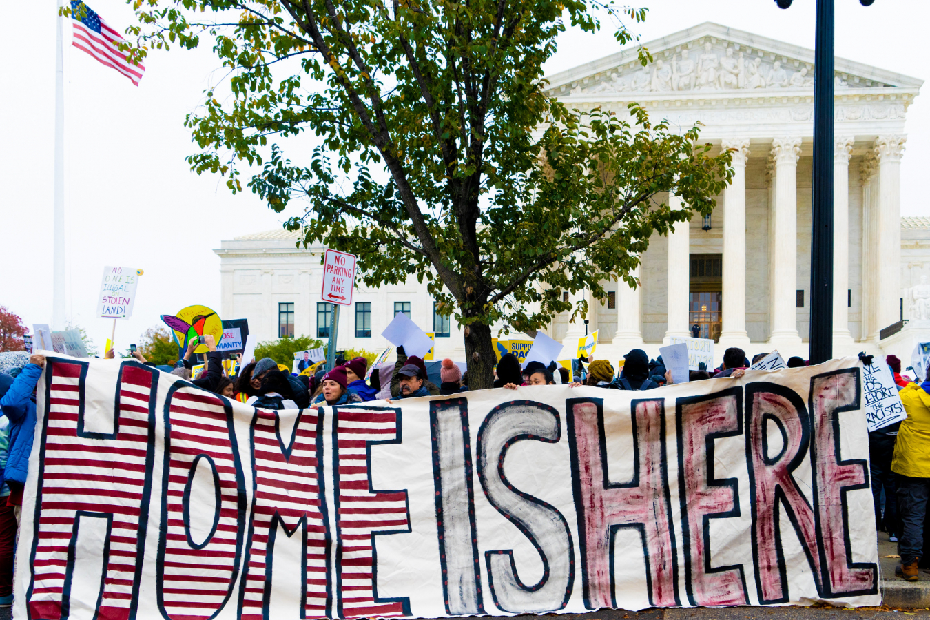 Rally by the Supreme Court as the DACA cases are heard inside 12 November 2019