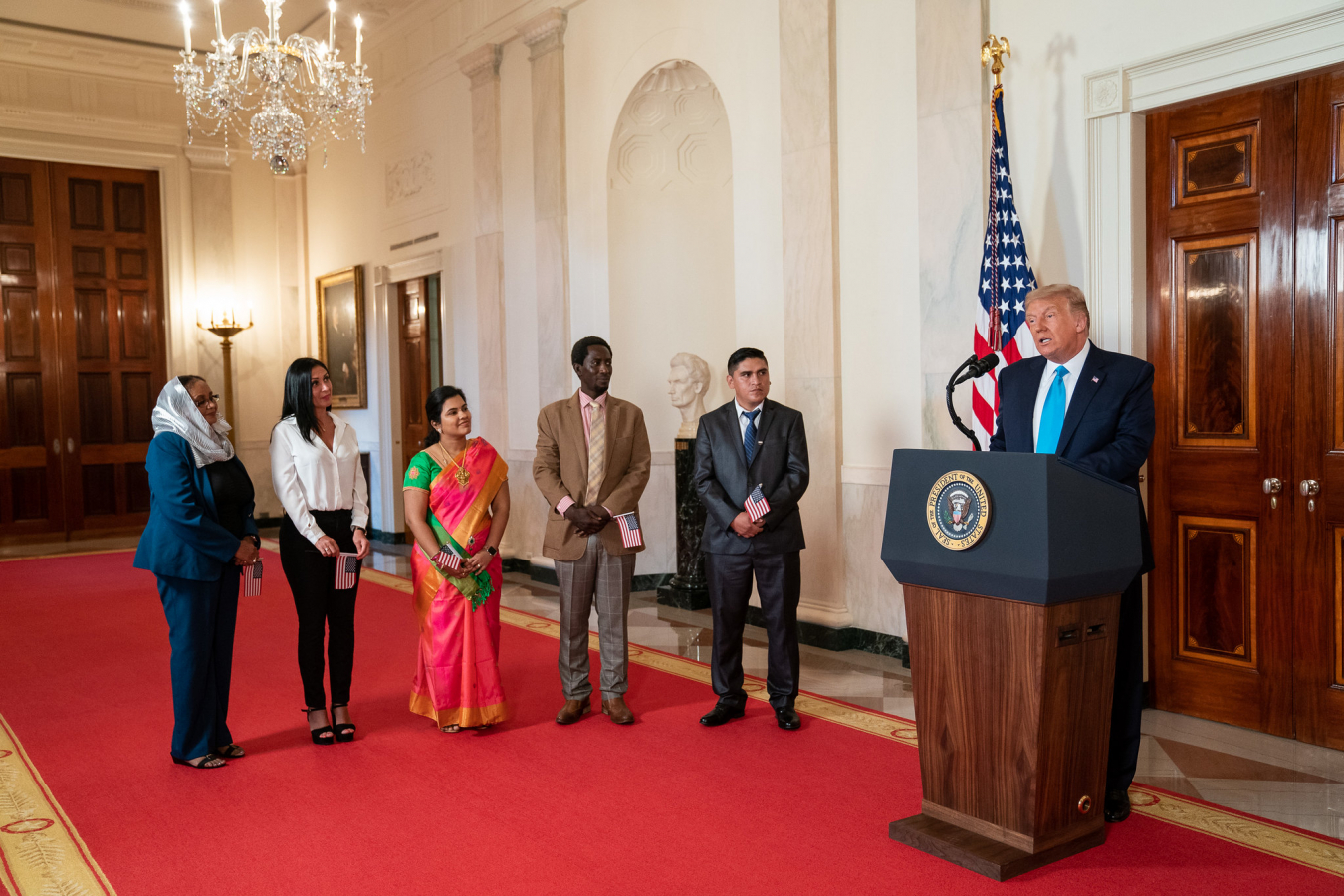 President Trump Participates in a Naturalization Ceremony 25 August 2020
