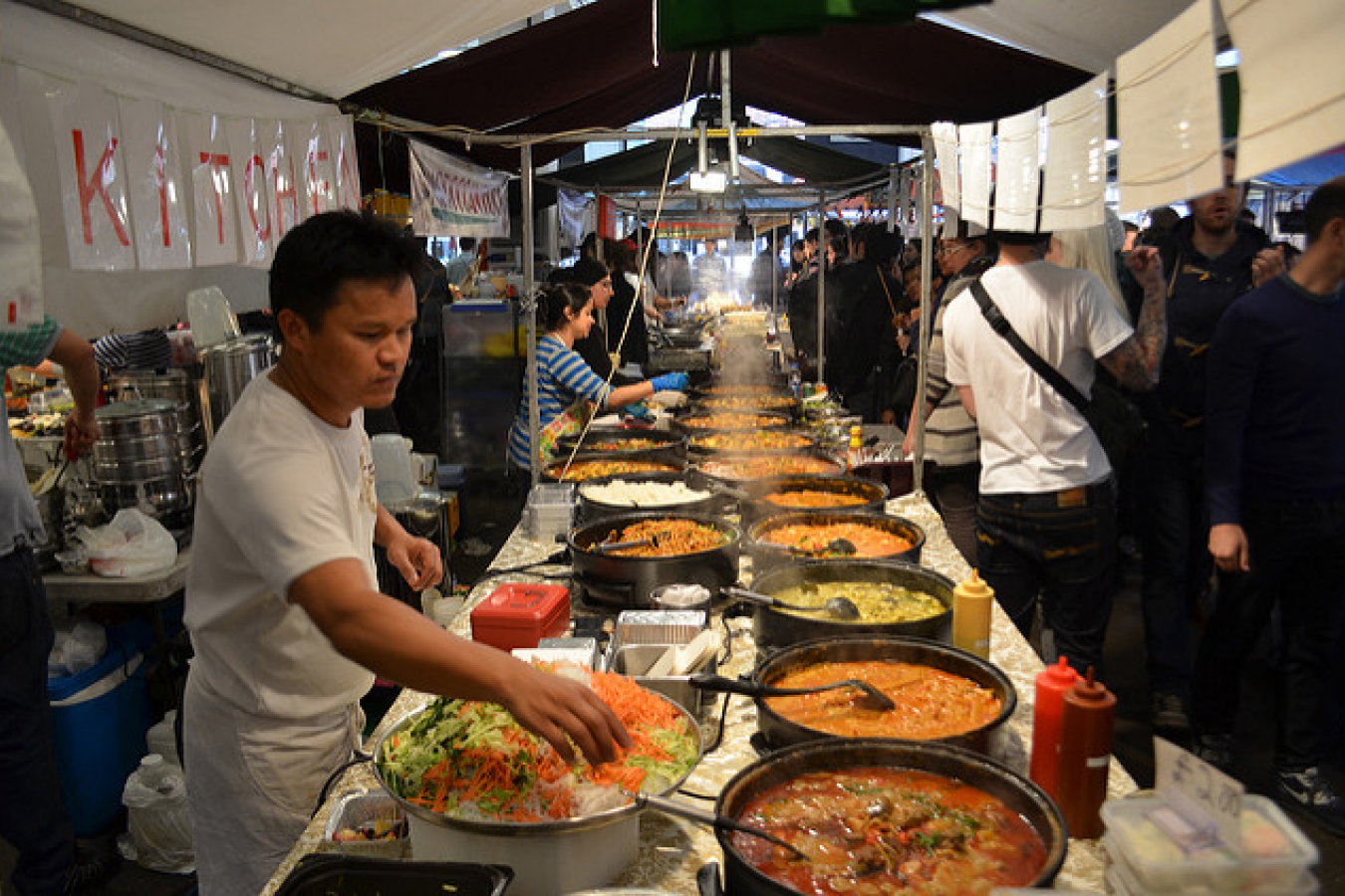 Brick Lane Market by eGuide Travel, home to many from Bangladeshi community and previously Jewish community