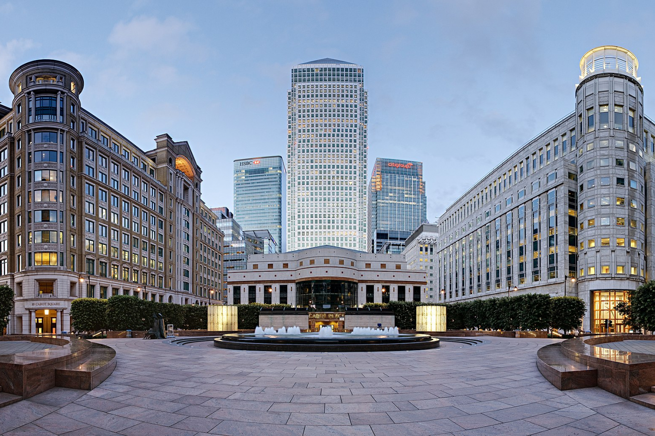 London financial district Canary Wharf