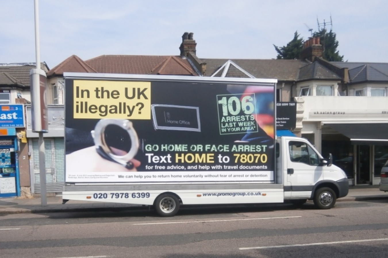 Infamous Home Office Go home or face arrest van 2013