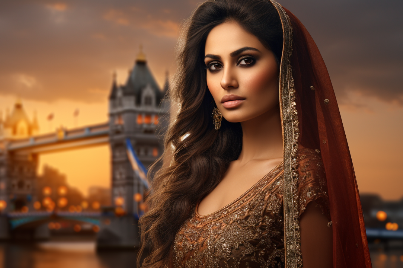 Indian Female in the UK AI Generated