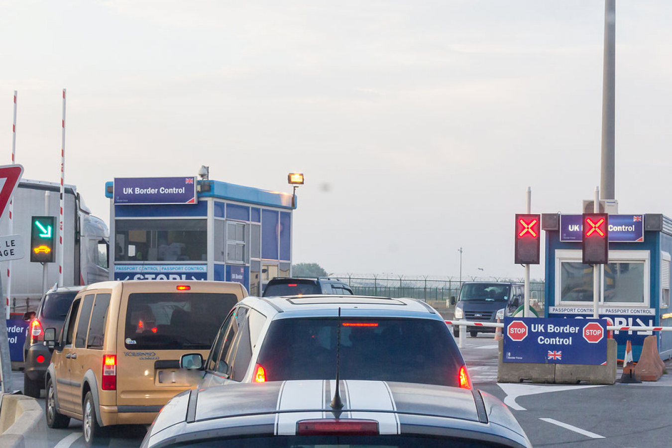 UK border control in the ferry area of the Port of Dunkerque